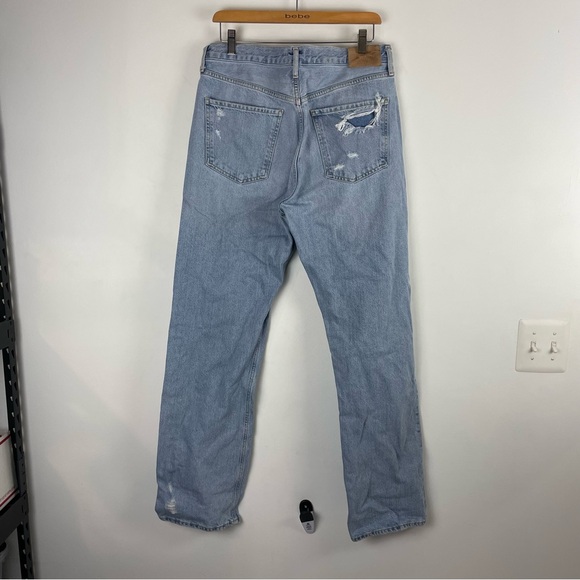 Citizens of Humanity Women’s Eva Mid Rise Distressed Straight Jeans Blue Size 29 - Picture 4 of 9